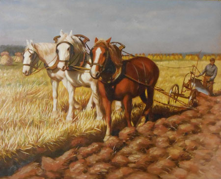 941-T2 | 40cm x 50cm | chevaux de traie 